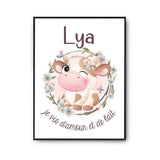 Affiche Lya Amour et Biberon de Lait Vache - Planetee