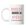 Mug Natation C'est ma Routine Blanc - Planetee