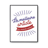 Affiche Artiste Femme Métier Meilleure du Monde entier - Planetee