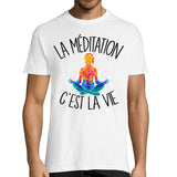 T-shirt homme méditation femme c'est la vie - Planetee