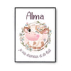 Affiche Alma Amour et Biberon de Lait Vache - Planetee