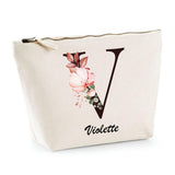 Trousse Violette Lettre fleur - Planetee