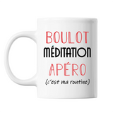 Mug Méditation C'est ma Routine Blanc - Planetee