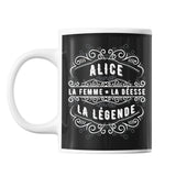 Mug Prénom Alice La Déesse La Légende - Planetee