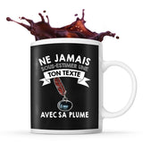 Mug personnalisable écriture plume Prénom Femme Métier Age pour Écrivaine - Planetee