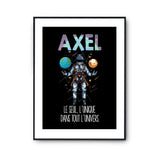 Affiche Prénom Axel Univers - Planetee