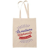 Sac Tote Bag Téléphoniste Femme Meilleure du Monde beige - Planetee