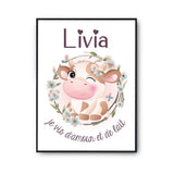 Affiche Livia Amour et Biberon de Lait Vache - Planetee