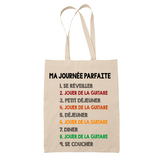 Tote Bag Guitare Journée Parfaite - Planetee