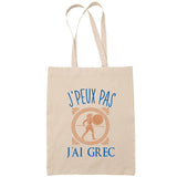 Sac Tote Bag J'peux pas Grec beige - Planetee