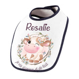 Bavoir Rosalie Amour et Biberon de Lait Vache - Planetee