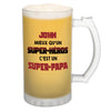 Chope de bière John Super Héros Super Papa - Planetee