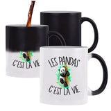Mug magique Panda c'est la vie | Tasse changement de couleur - Planetee