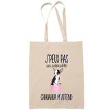 Sac Tote Bag chihuahua j'peux pas beige - Planetee