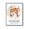 Affiche Blanche Amour Pur Tigre - Planetee