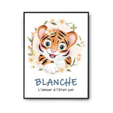 Affiche Blanche Amour Pur Tigre - Planetee