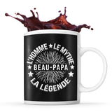 Mug noir Mythe Légende Beau-Papa - Planetee