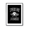 Affiche Barbecue j'peux pas Noir - Planetee