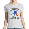 T-shirt femme hockey c'est la vie - Planetee