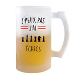 Chope de bière Échecs j'peux pas - Planetee