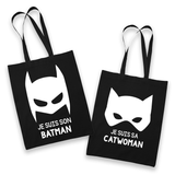 Sac Tote Bag Couple Batman et Catwoman - Planetee