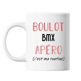 Mug BMX C'est ma Routine Blanc - Planetee