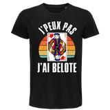 T-shirt homme J'peux pas belote vintage - Planetee