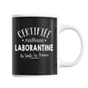 Mug Femme Laborantine Meilleure de France | Tasse Noire métier - Planetee
