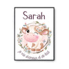 Affiche Sarah Amour et Biberon de Lait Vache - Planetee