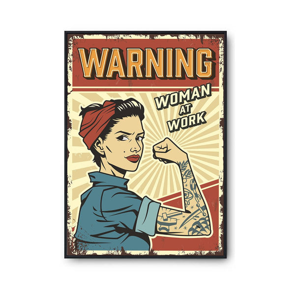 Affiche Vintage Woman at Work - Planetee