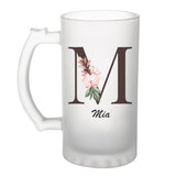 Chope de bière Mia Lettre Fleur - Planetee