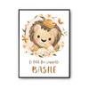 Affiche Basile bébé Lion Roi - Planetee