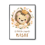 Affiche Basile bébé Lion Roi - Planetee