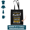 Tote Bag Femme Poudlard Game of Thrones Membre Famille Personnalisable - Planetee