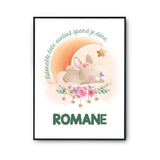 Affiche Romane Adorable bébé quand je dors Lapin - Planetee