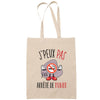Sac Tote Bag J'peux pas Arrêté de fumer beige - Planetee