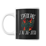 Mug Jiu jitsu j'peux pas Noir - Planetee