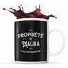 Mug Propriété de Malika - Planetee
