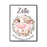 Affiche Zélie Amour et Biberon de Lait Vache - Planetee