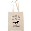 Sac Tote Bag J'peux pas Équitation beige - Planetee