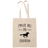 Sac Tote Bag J'peux pas Équitation beige - Planetee