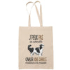 Sac Tote Bag cavalier king charles j'peux pas beige - Planetee