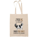 Sac Tote Bag cavalier king charles j'peux pas beige - Planetee
