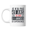 Mug 49 Ans Expérience Blanc - Planetee