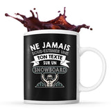 Mug personnalisable snowboard Prénom Femme Métier Age pour Snowboardeuse - Planetee