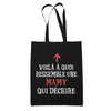 Tote Bag Noir Qui Dechire Mamy - Planetee