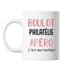 Mug Philatélie C'est ma Routine Blanc - Planetee