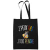 Sac Tote Bag Peinture Je peux pas Noir - Planetee