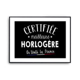 Affiche Huissière Femme Métier Meilleure de France - Planetee