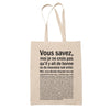 Tote Bag Nail Artist Bonne ou Mauvaise Beige - Planetee
